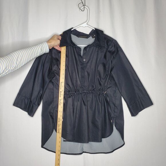 Carla Rockmore Top Women Small Black Cinched - Picture 8 of 10